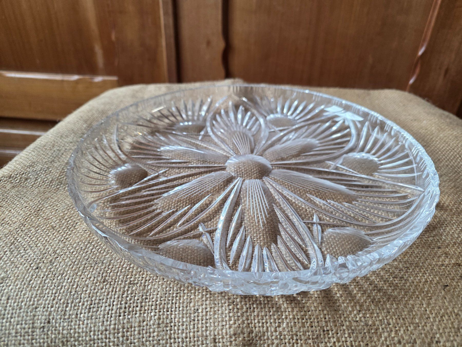 Piatti di portata: schwere Kristall Glas Servier Platte Teller – Usato da Walterswil BE venduto da Lonitti 3
