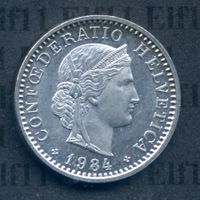 CHF___0.20 1984 stgl * nigelnagelneu! 20 Rappen