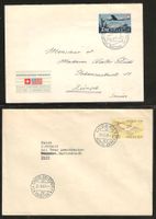 1947/1949 : 2 CH Flugpost Briefe