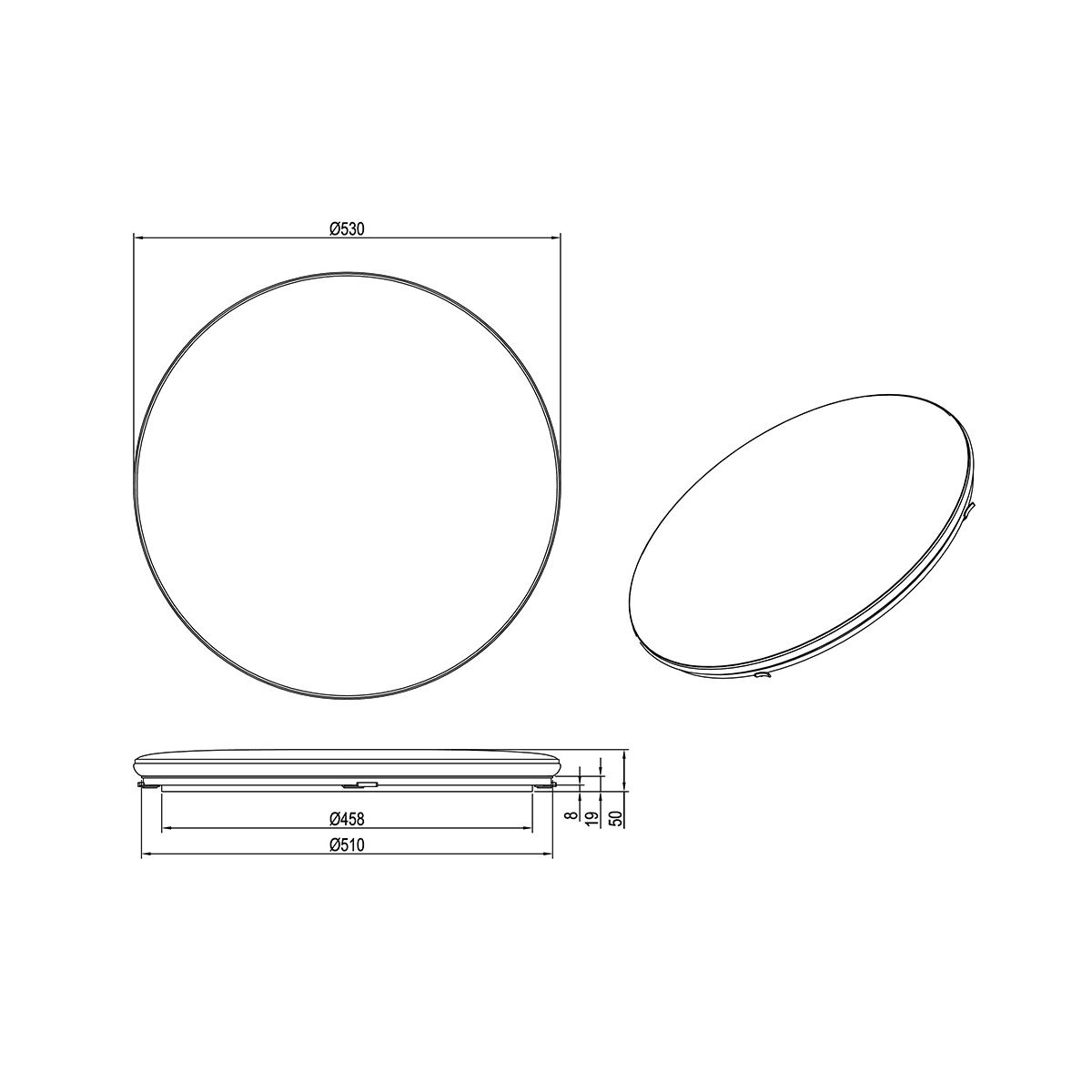 Lampadari & plafoniere: LED Deckenleuchte, Dimmer, 53 cm Ø – Nuovo (secondo la descrizione) da Kreuzlingen venduto da Smart-Light 4