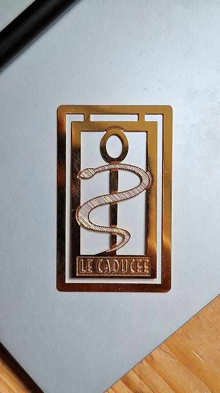 Autres collections & raretés: Marque page plaqué or Caducée – D'occasion à Morges par t33_5x7v 2