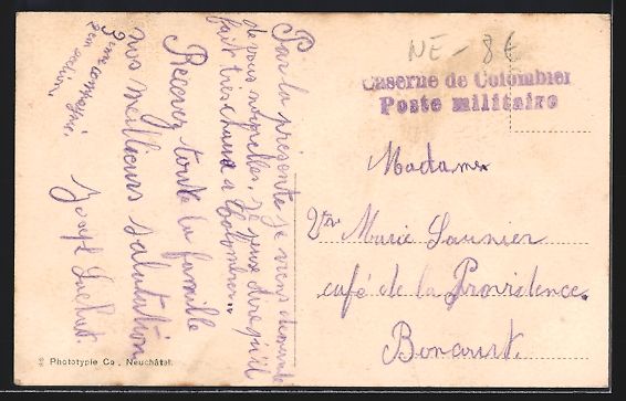 Cartoline postali: AK Colombier, Rue du Château – Usato da Berlin venduto da bartko-reher 1