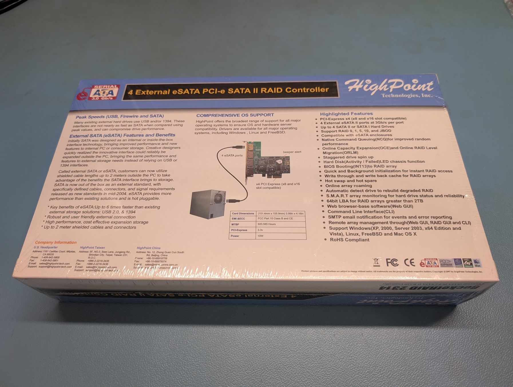 Unità & Adattatore: RAID Controller HighPoint RocketRAID 2314 neu OVP – Nuovo e nell'imballaggio originale da Seengen venduto da Moonwalk 1