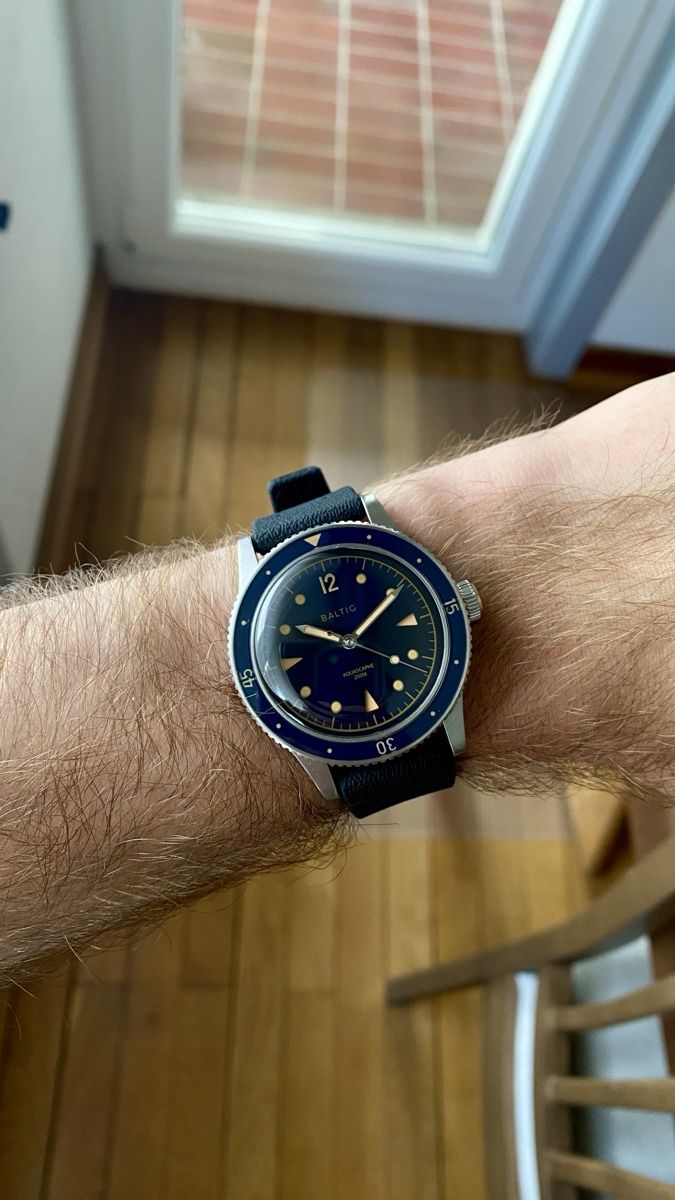 Baltic Orologi: Baltic AQUASCAPHE CLASSIC Blue Gilt 39mm – Usato da Oftringen venduto da timon1993