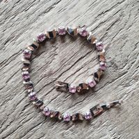 🐸 ARMBAND mit rosa Steinen