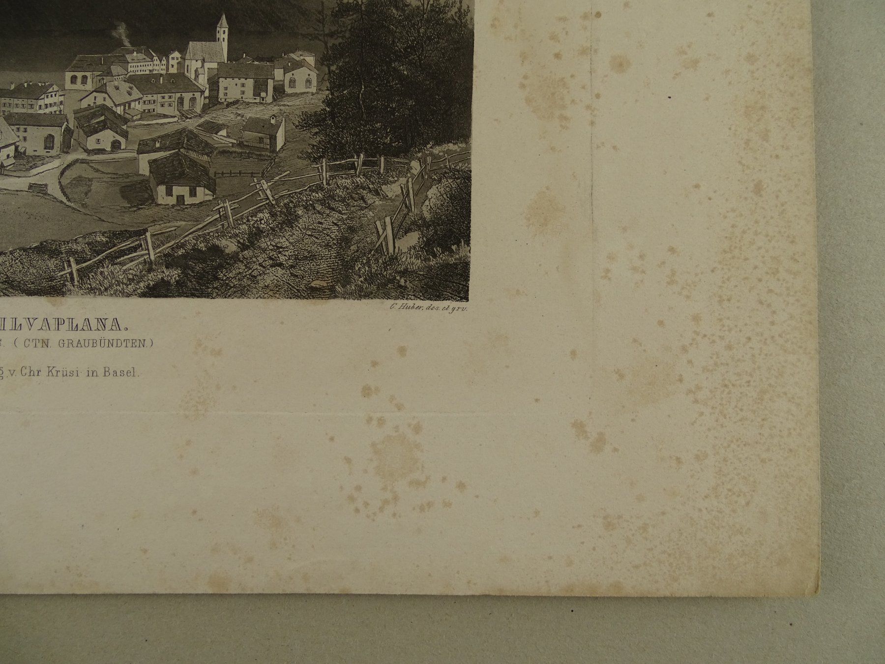 Stiche: SILVAPLANA, AQUATINTA UM 1870 – Gebraucht aus Grüningen von Kartensammler 5