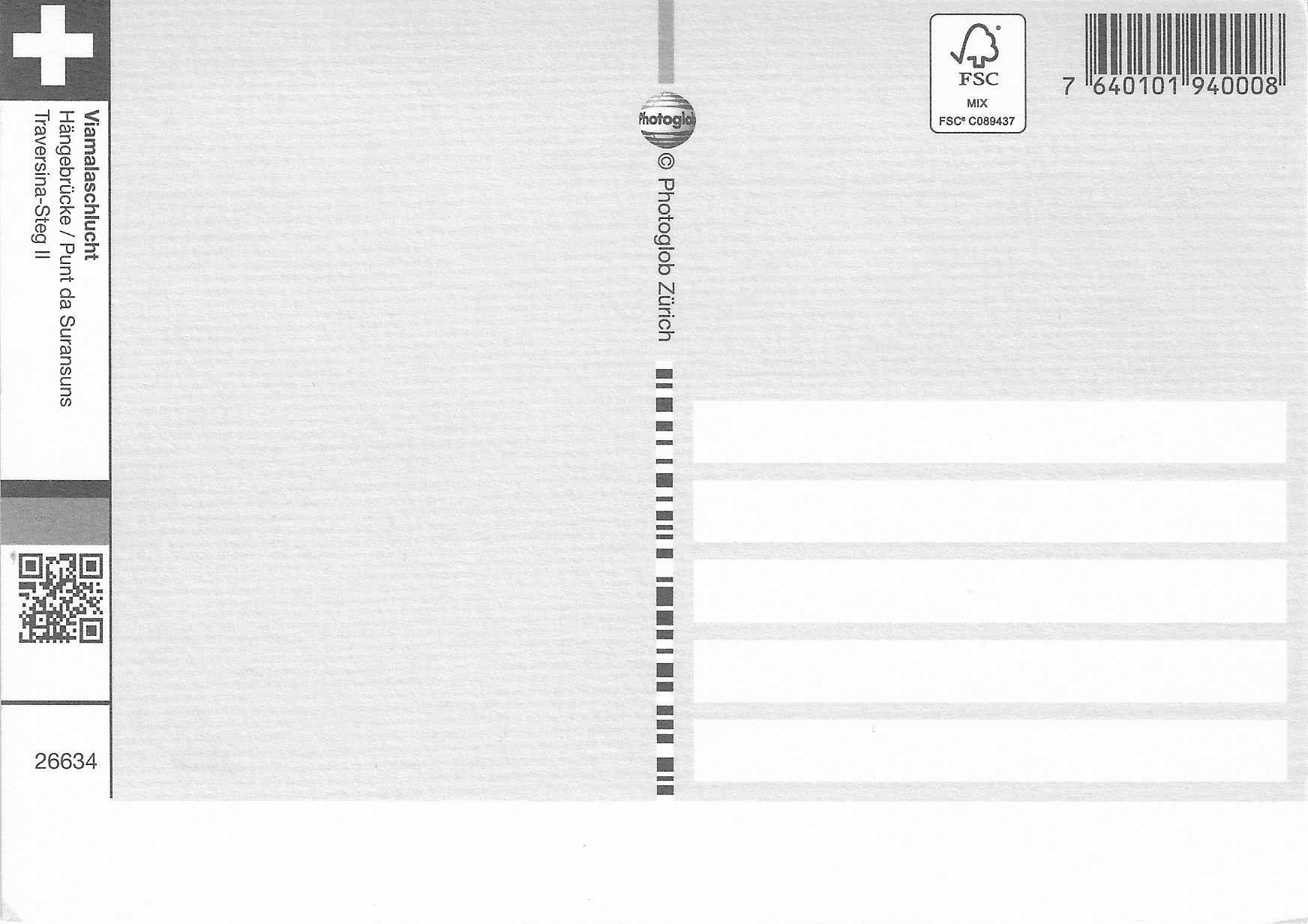 Cartoline postali: Viamalaschlucht GR – Nuovo (secondo la descrizione) da Rothrist venduto da Stranglehold 1