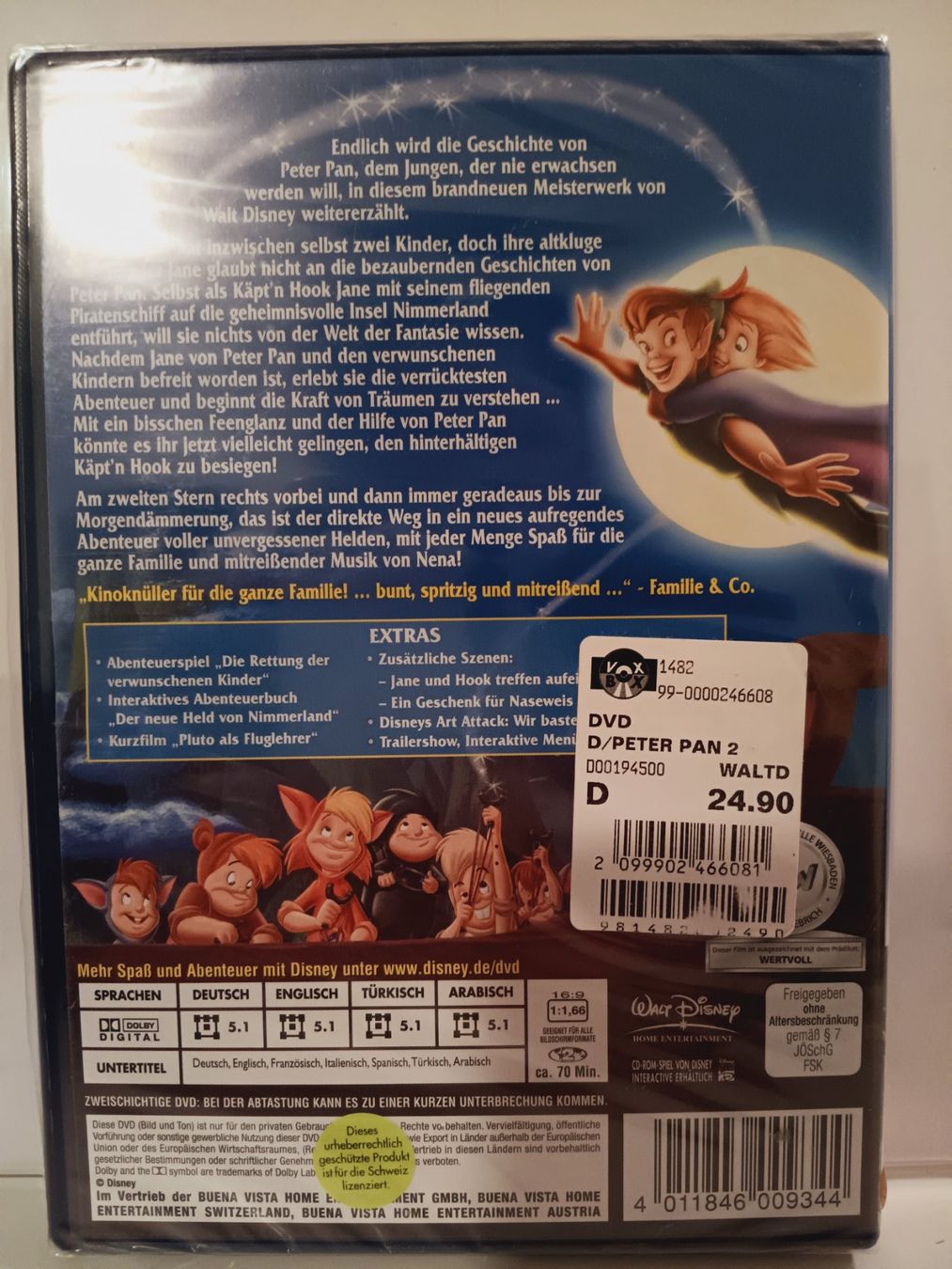 Tutti i DVDs: Disney - PETER PAN 2 - DVD NEU+ORIGINAL VERPACKT – Nuovo e nell'imballaggio originale da Aarau venduto da Yeeaaah 1