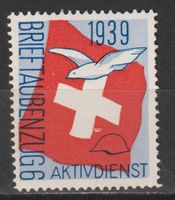 Brieftaubendienst Nr. 9/1 Abart *