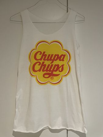 Weisses Chupa Chups Top, Grösse S, Sommer Must-Have!