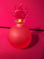 Magnifique flacon de parfum ancien en verre rouge❤️ 47