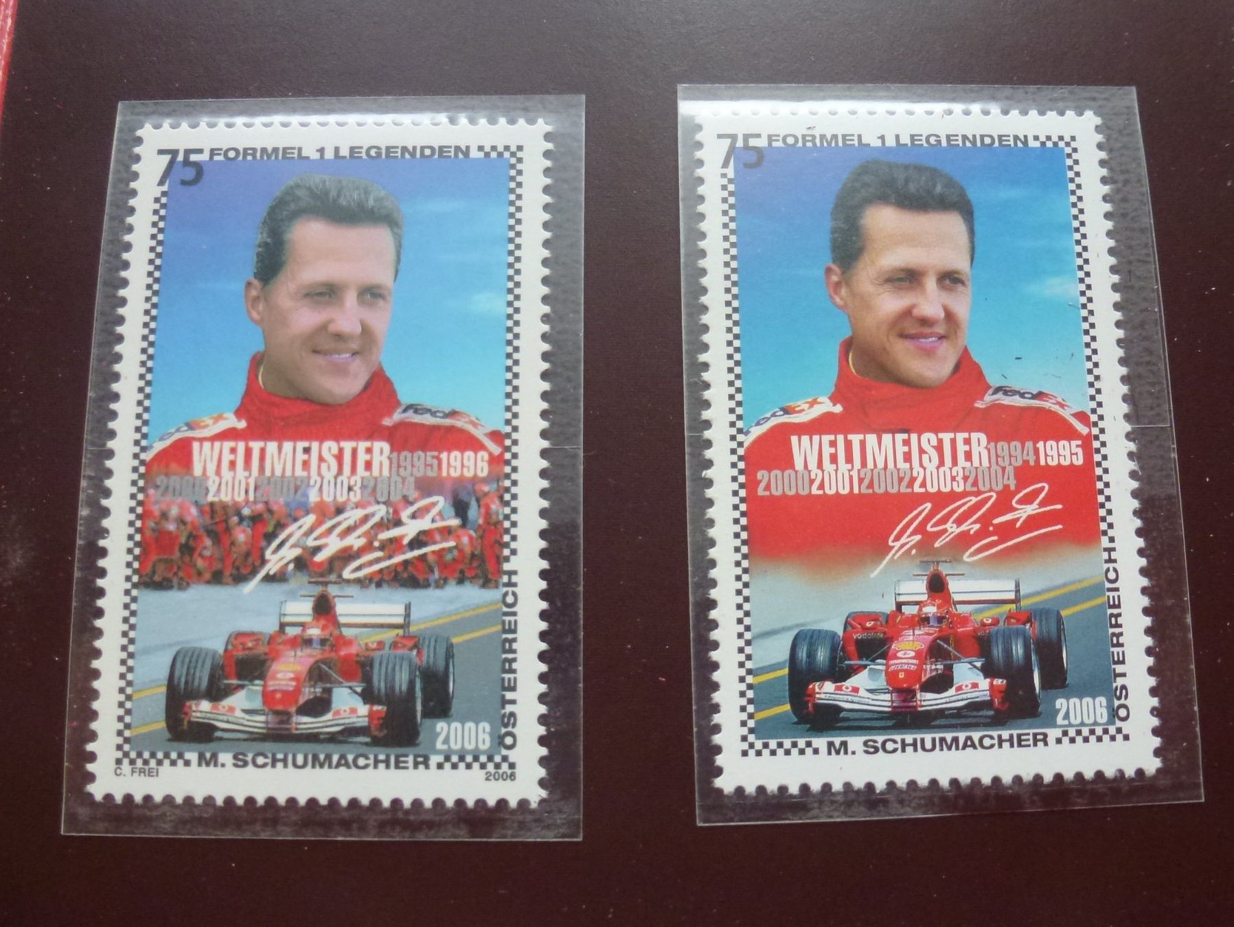 Tutti i francobolli: Michael Schumacher Briefmarken im Folder 2006 – Usato da Walkringen venduto da Casablanca777 2