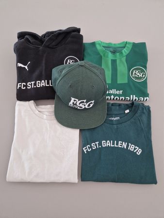 FC St.Gallen 2 T-Shirts + 1 Trikot + 1 Kappe + 1 Pullover 