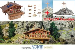 FALLER  Hochgebirgshütte und Gipfelkreuz 1:87 H0
