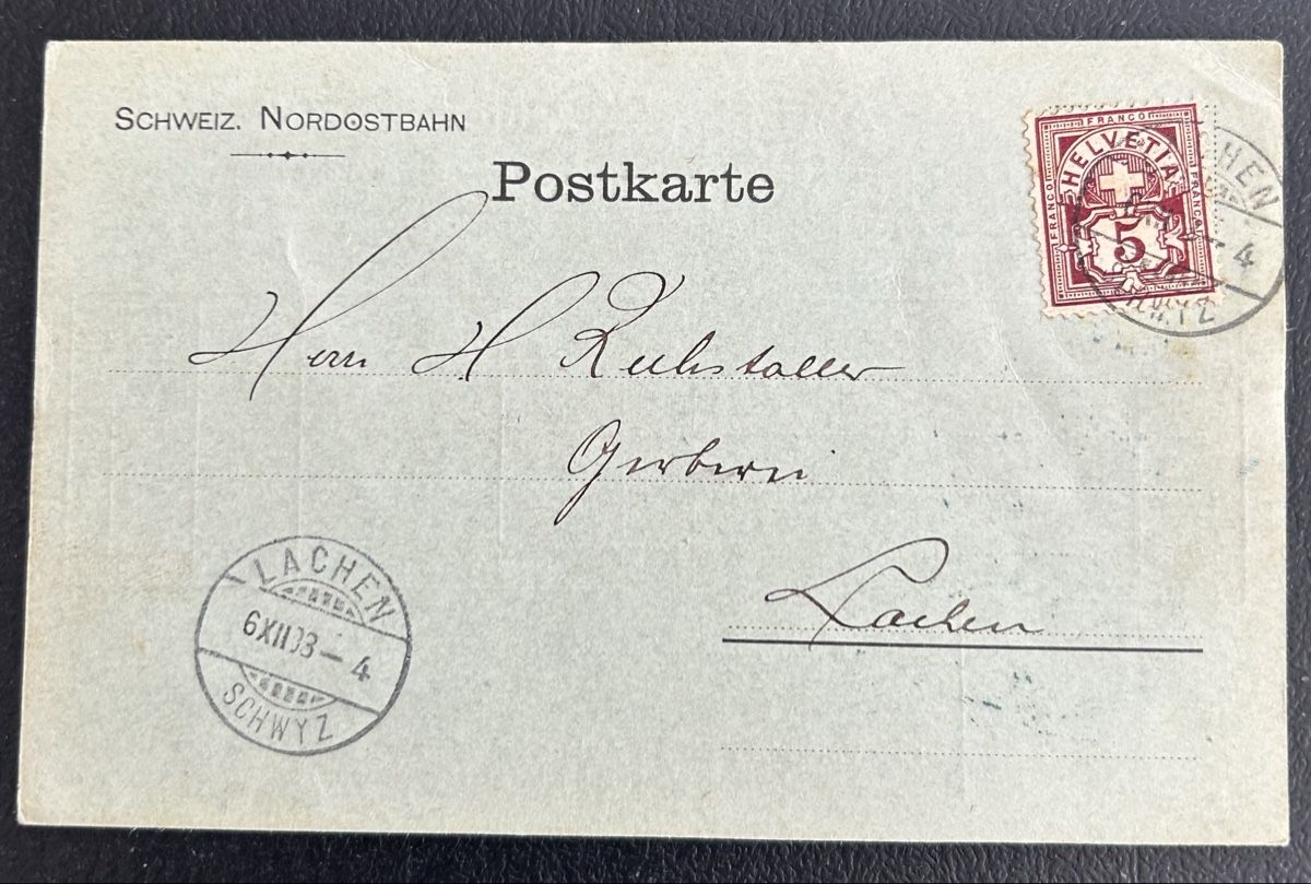 Cartoline postali: Avis Karte Halbrund Stempel Lachen – Usato da Horw venduto da Tellbub