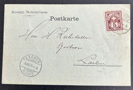 Avis Karte Halbrund Stempel Lachen