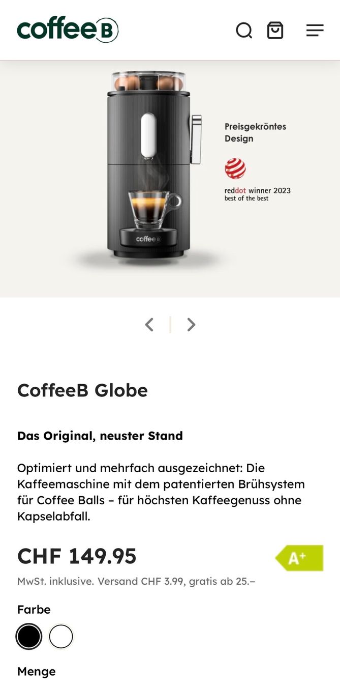 Coffee B Macchine per caffè & Macchine per espresso: coffeeB Kaffeemaschine – Nuovo e nell'imballaggio originale da Schlattingen venduto da fernfen 3