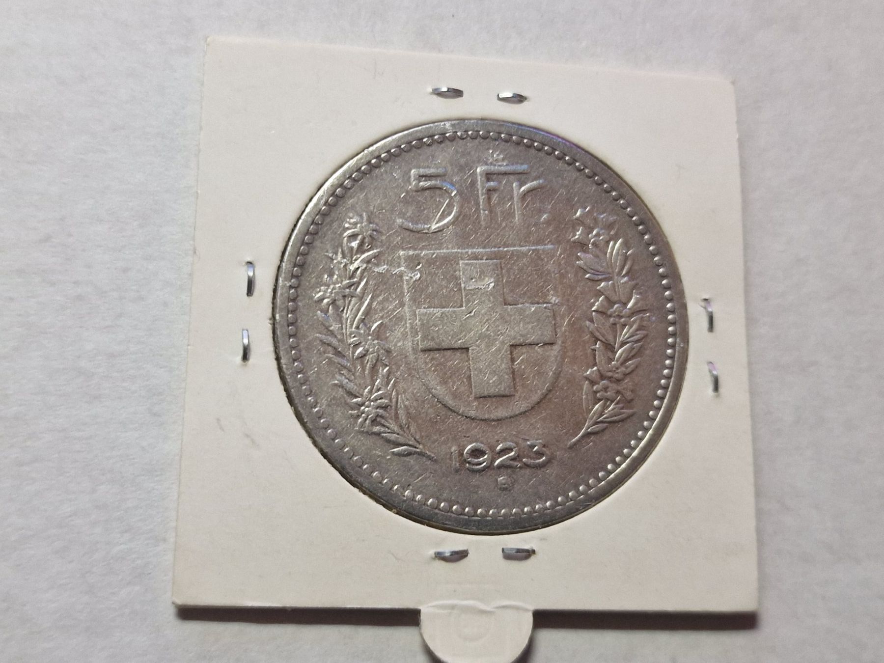 Alle Münzen: 5-Franken 1923 silber. – Gebraucht aus Zürich von Moreira01