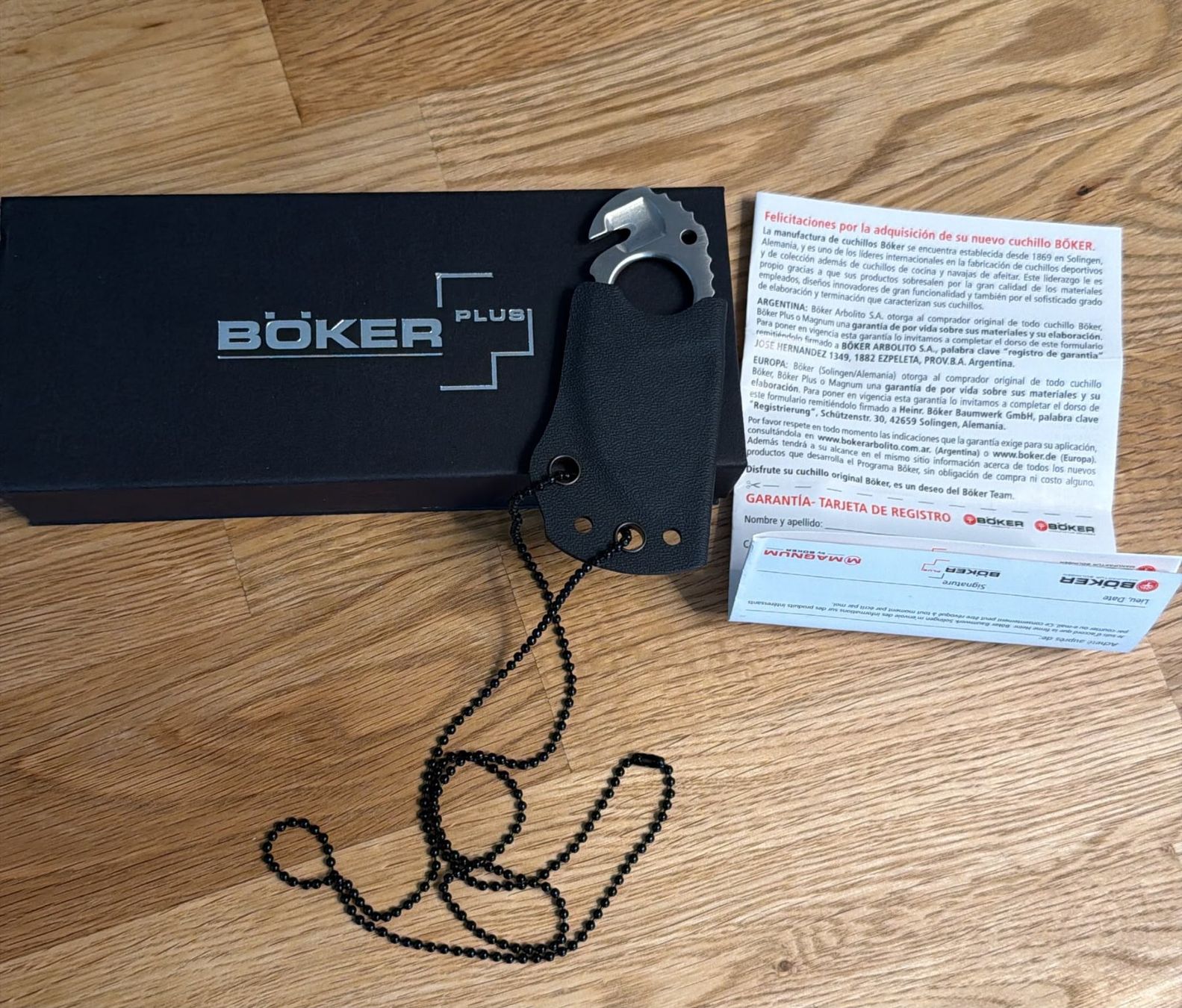 Zubehör: BÖCKER PLUS AMMONIT IWA 2016 NACKENMESSER – Neu und originalverpackt aus Zürich von Frei-Occasionen 2
