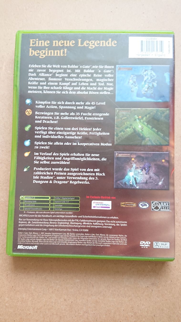 Giochi: Baldur's Gate Dark Alliance (XBOX) -  – Usato da Chur venduto da FreakofRarity 1
