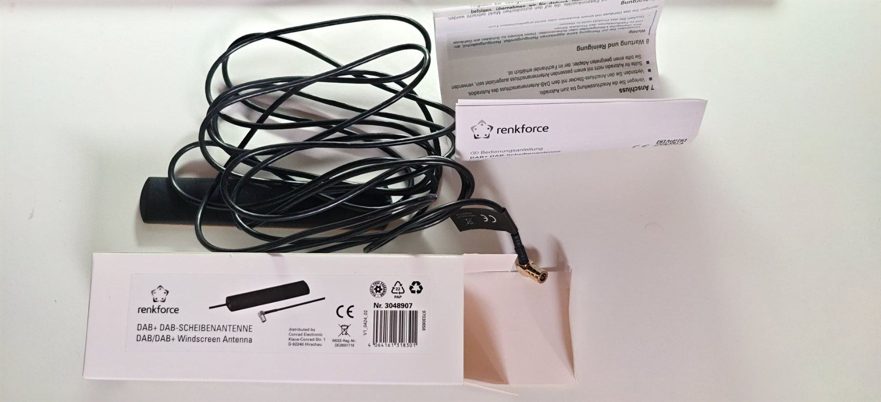 Radiocomunicazione: Renkforce RF-DABP-900 DAB-Universal-Antenne – Nuovo e nell'imballaggio originale da Wettingen venduto da Sheriff9
