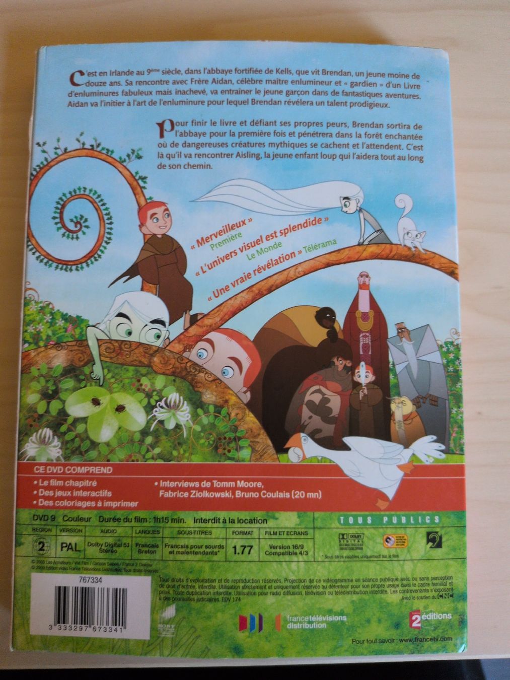 Tutti i DVDs: Brendan et le secret de Kells – Usato da Gland venduto da Kyostal 1
