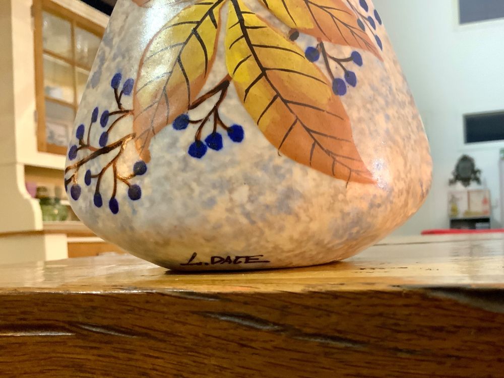 LOUIS AUGUSTO DAGE ART DECO VASE UM 1930 FRANKREICH, SIGNIER (Gebraucht ...