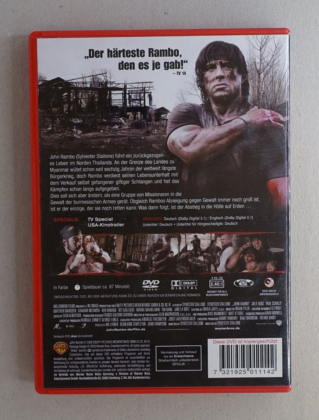 Tutti i DVDs: John Rambo - Uncut - DVD mit Sylvester Stallone – Usato da Sessa venduto da fraenklishop 1
