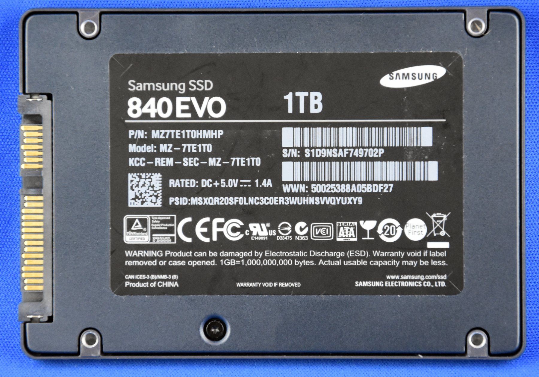 Samsung Dischi rigidi: SAMSUNG SSD 840EVO 1TB – Usato da Künten venduto da Arktisde