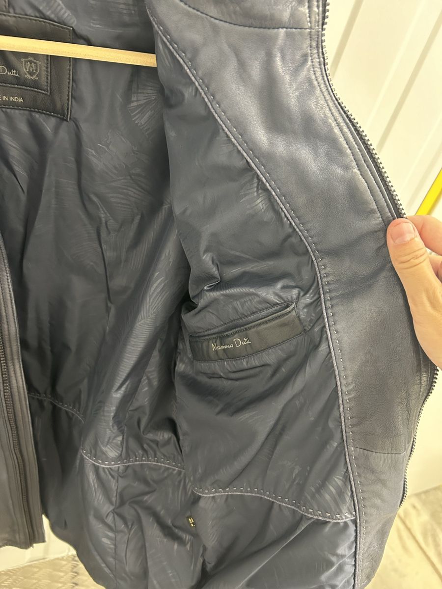 Massimo Dutti Giacche: Massimo Dutti Lederjacke blau – Usato da Bern venduto da floorball_zoro 2