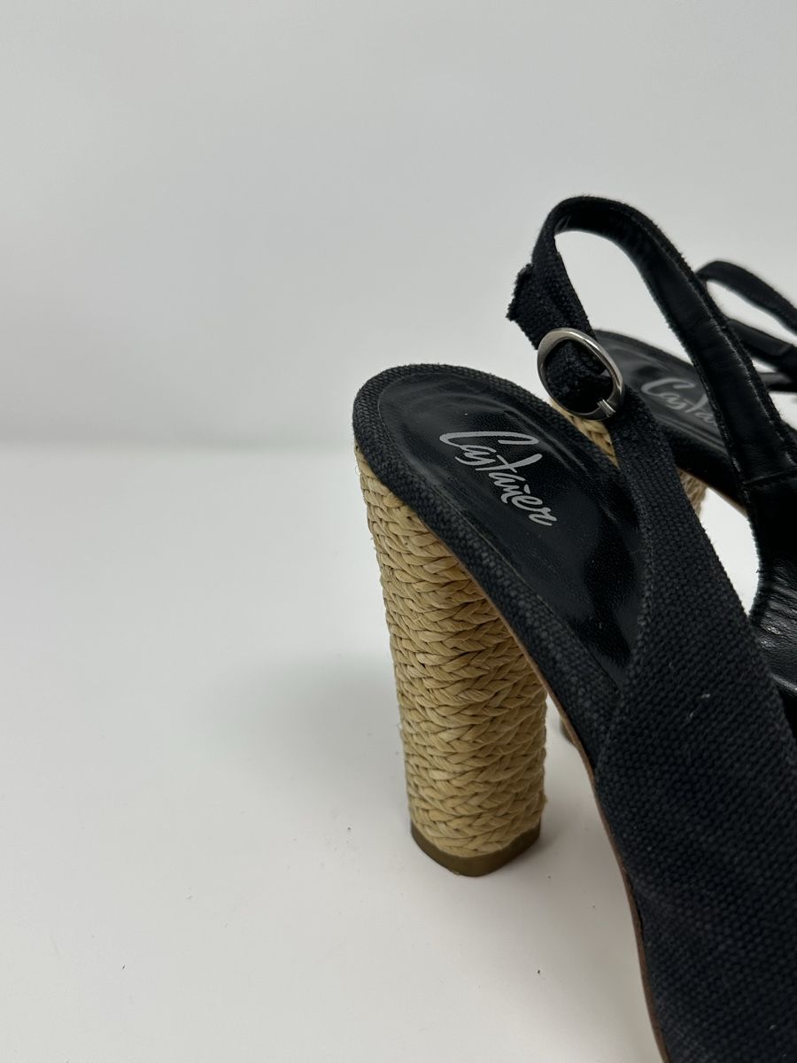 Scarpe da donna: Castaner Slingpumps, schwarz, Gr. 36, Canvas – Usato da Luzern venduto da kim221080 1