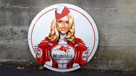 Grosses Emailschild Mobiloil