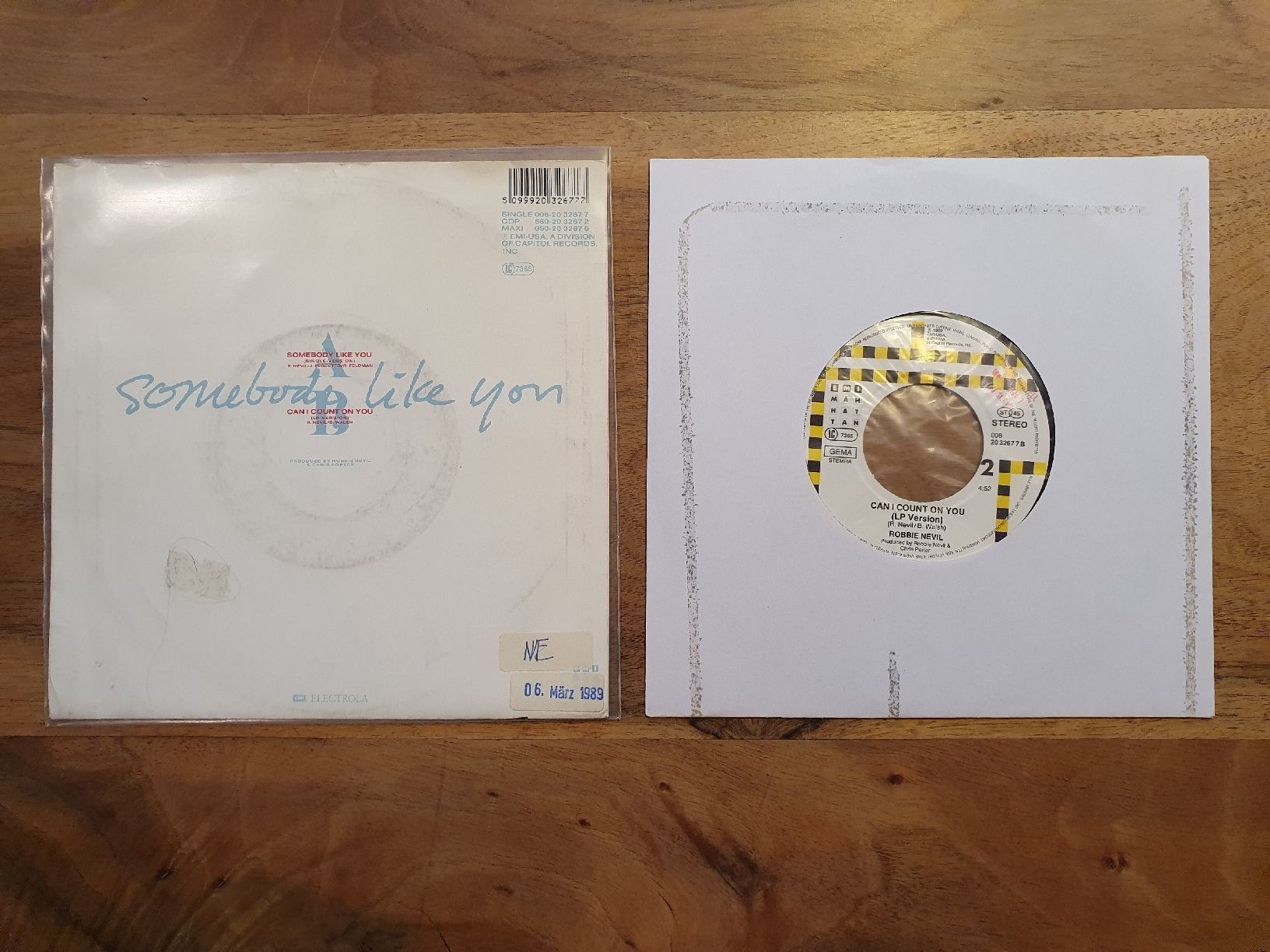 Schallplatten: Robbie Nevil - Somebody like you - 7" Single – Gebraucht aus Sirnach von dimitri1963 1