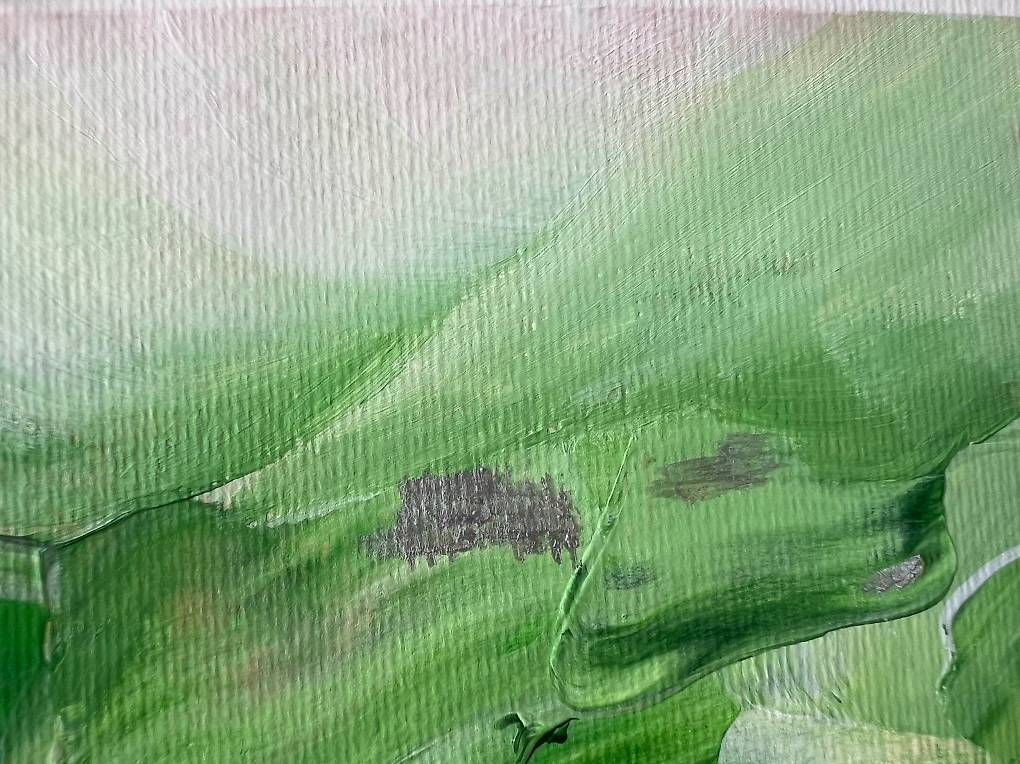 Dipinti: Acrylbild 20x60cm grün – Nuovo e nell'imballaggio originale da Urdorf venduto da manuela4 3
