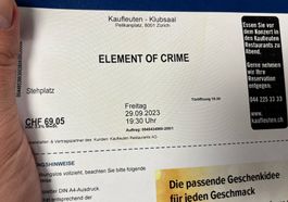 1x Element of Crime - Zürich Kaufleuten - Freitag, 29.9.2023
