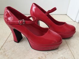 Plateau Pumps Lack rot, Gr. 39