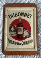 Plaque Lithographiée Authentique DUBONNET "Au Chat"