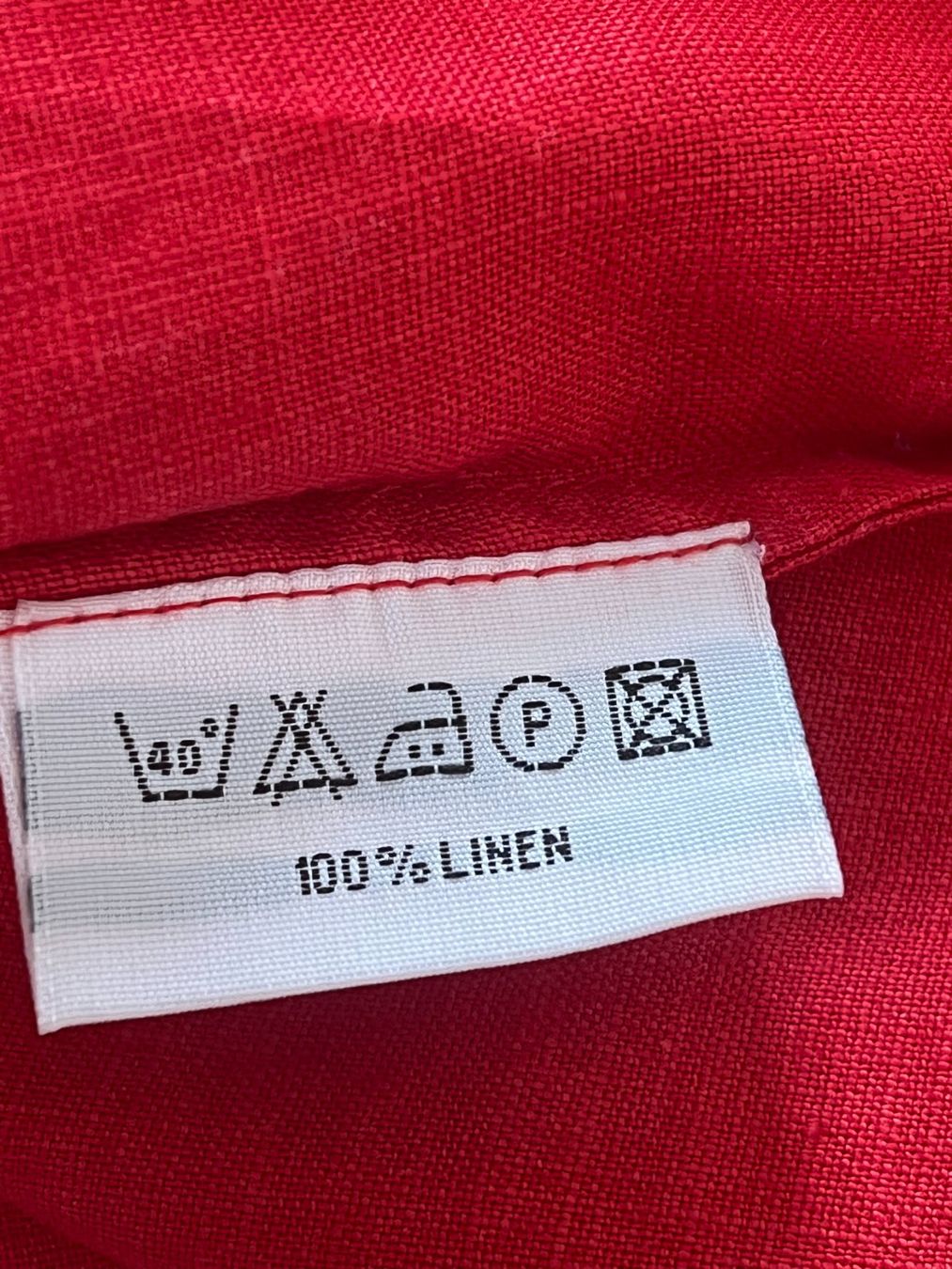 Camicette: Cachet Damen Bluse, 100% Leinen, Gr. L, rot – Usato da Worb venduto da farben20zauber 3
