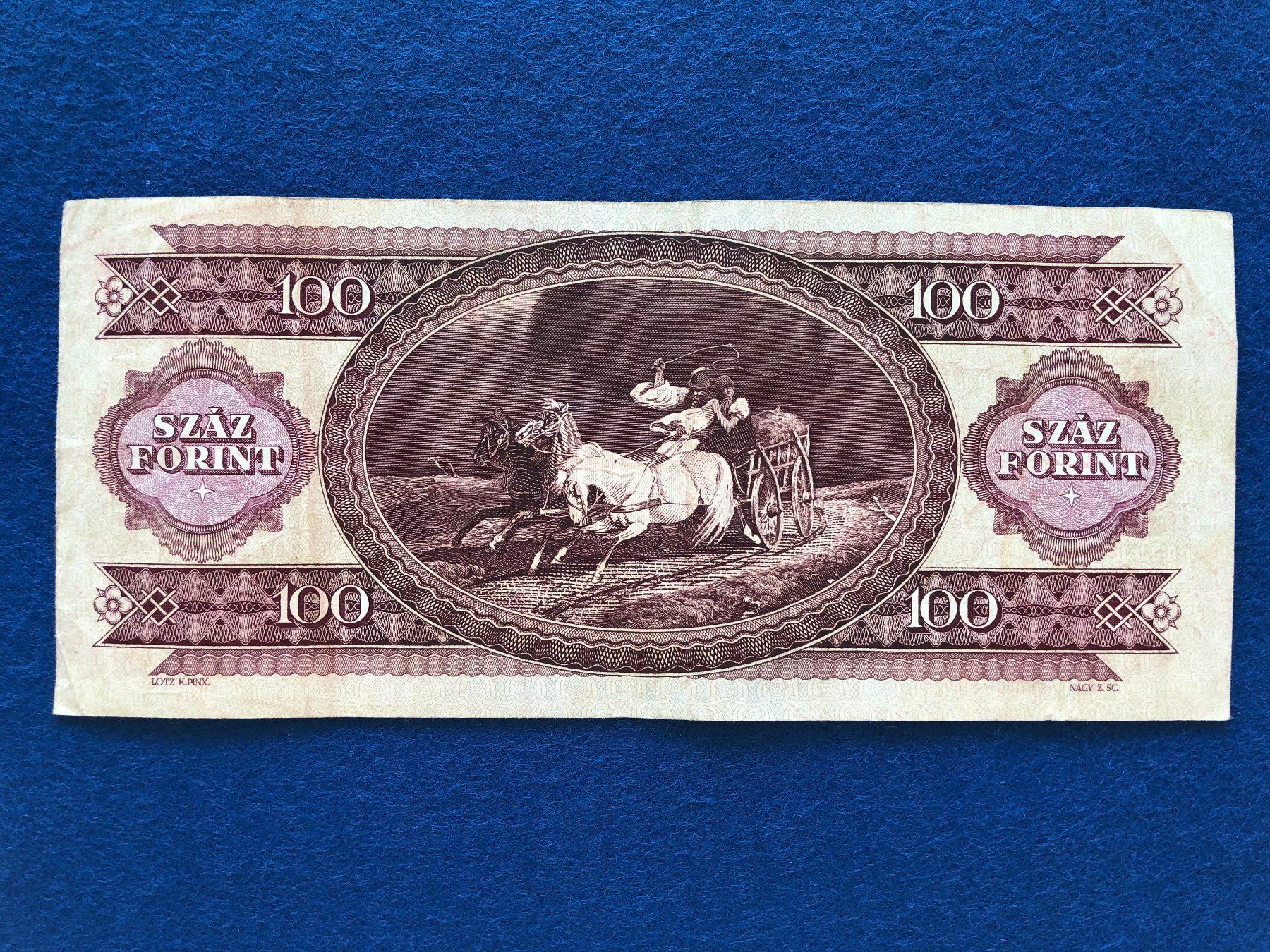 Banknoten: Budapest 1993 - Ungarn - 100 Forint – Gebraucht aus Pfäffikon SZ von Sieben77 1