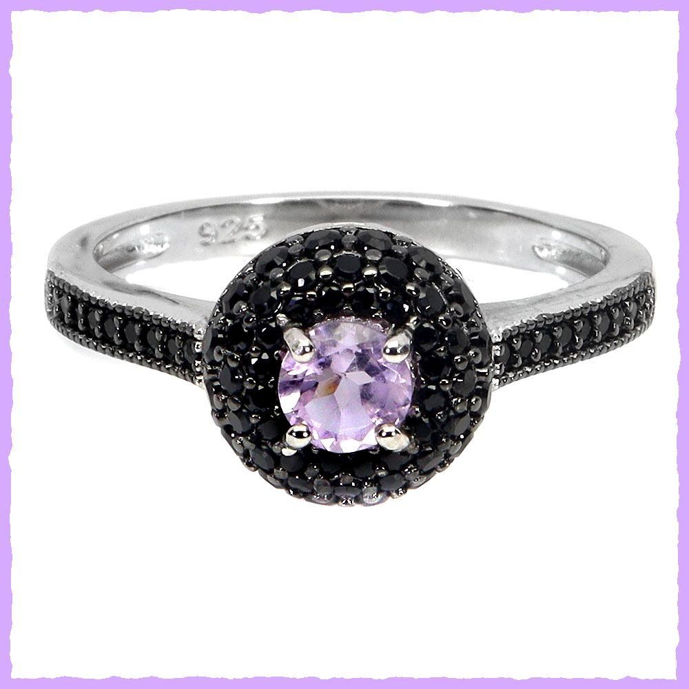Anelli: Amethyst/Schwarzer Spinell Ring 925 Silber – Nuovo e nell'imballaggio originale da Oberglatt ZH venduto da Goldfee1 1