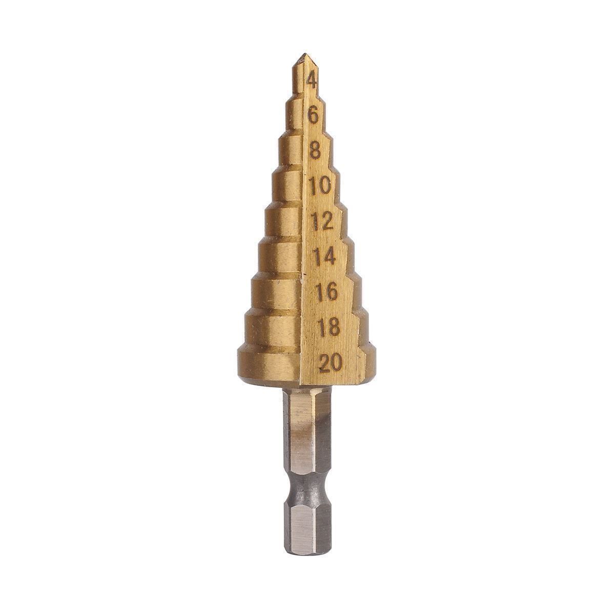 Tutti gli attrezzi: 4 Hex Shank HSS Stufenbohrer Set+ Beutel – Nuovo (secondo la descrizione) da Thun venduto da onlino 5