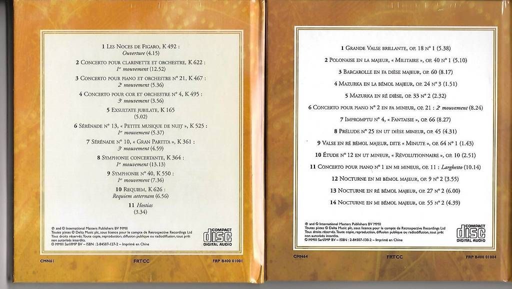 CD: CD "Les Grands Compositeurs" et "Notre Dame de Paris" – Usato da Morges venduto da pie_nbl7 2