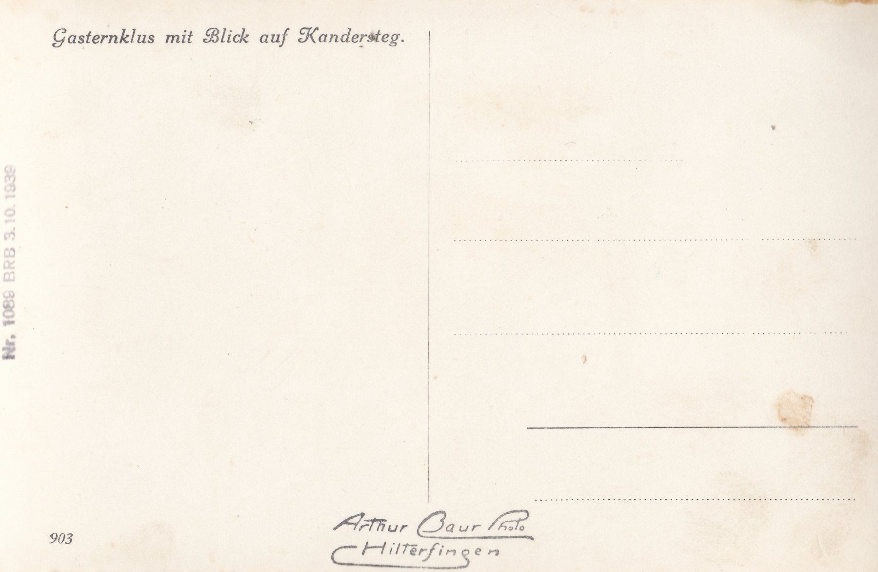 Cartoline postali: Alte Ansichtskarte Gasternklus Kandersteg, – Usato da Neuenhof venduto da Wanton 1