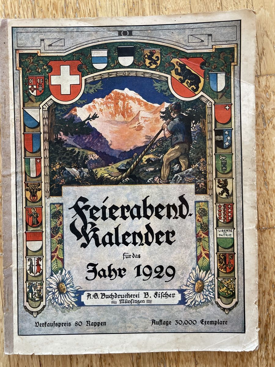 Calendari: Feierabendkalender 1929 – Usato da Davos Monstein venduto da pendragon79