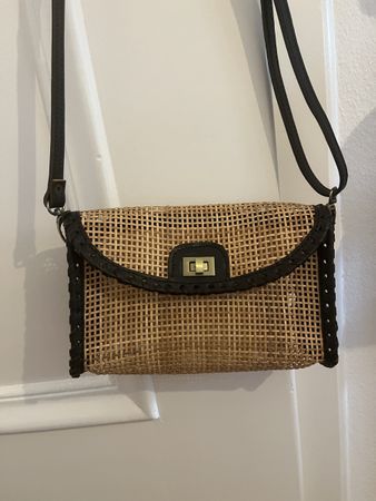 Rattan-Umhängetasche, neu!