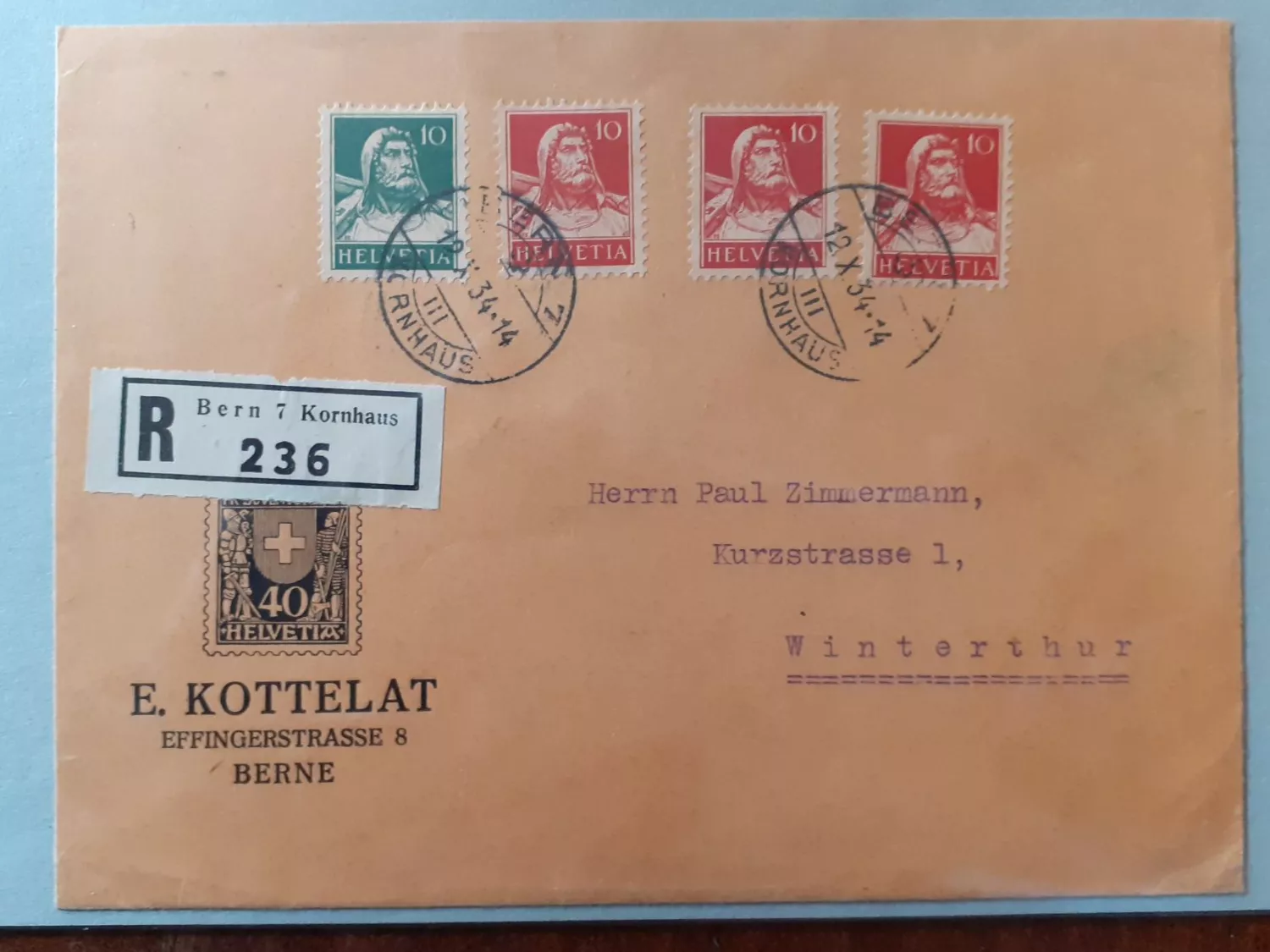 Tutti i francobolli: Tellbrustbild – Usato da Echichens venduto da Topfila
