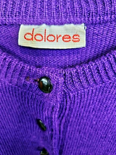 Maglioni & Felpe: Dolores Vintage Lila & Grau Gestreifter Henley Pullover – Usato da Zug venduto da vinokilo 4