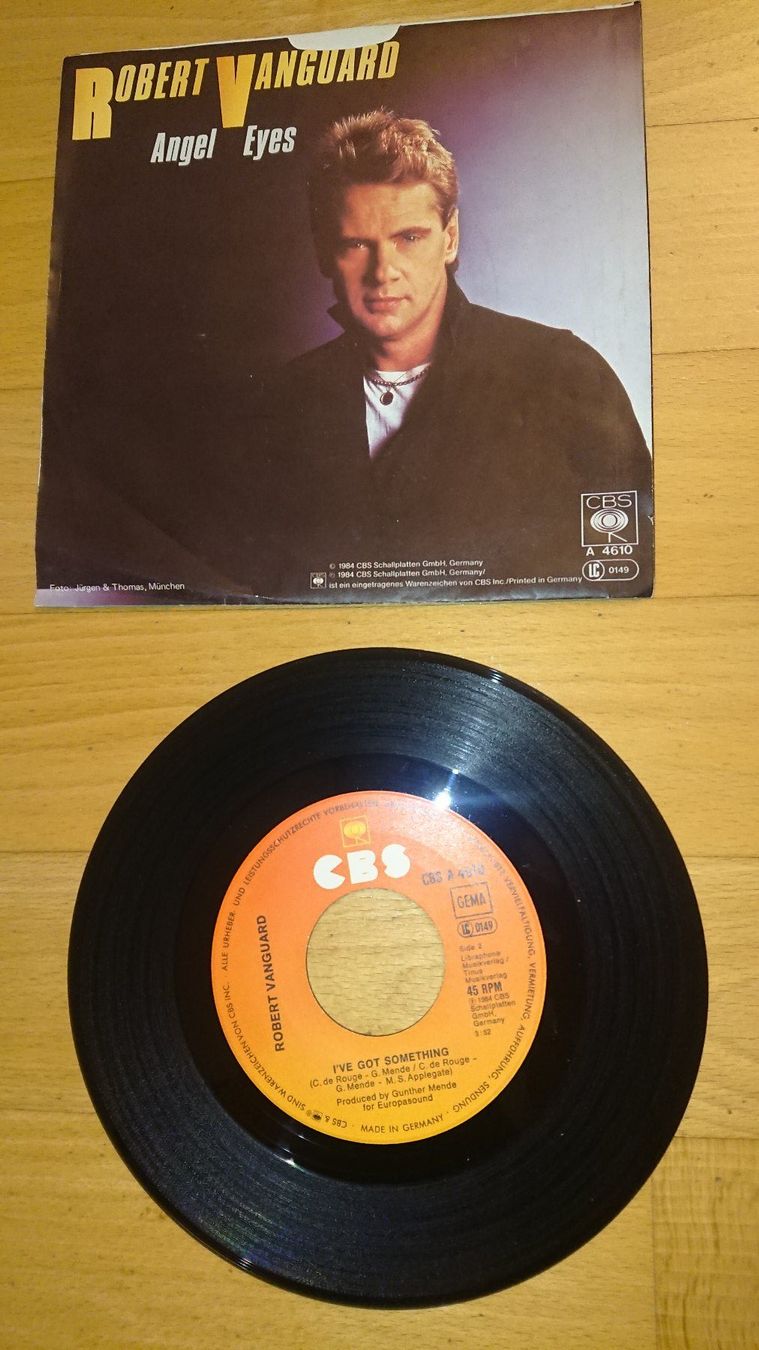 Schallplatten: Robert Vanguard - Angel Eyes - Single 1984 – Gebraucht aus Egg b. Zürich von orwell1984 1