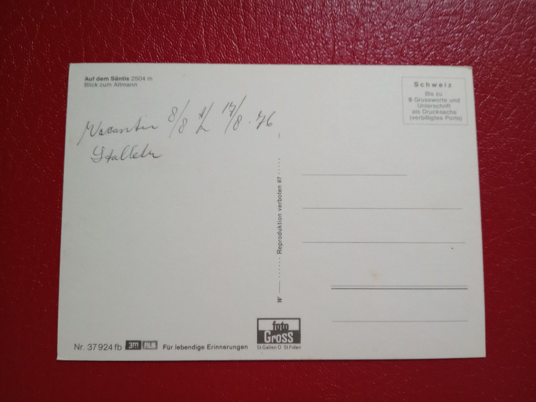 Cartoline postali: AK Auf dem Säntis belebt – Usato da Küttigen venduto da Melisch1000 1