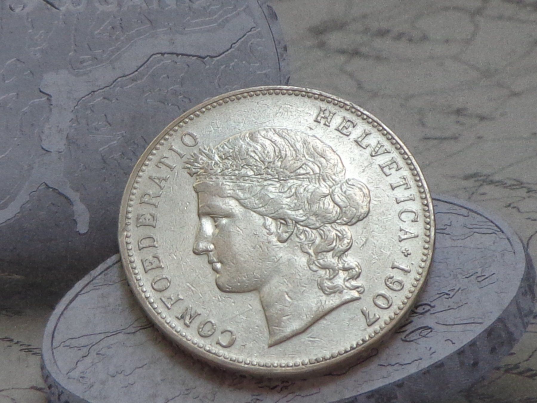 Toutes les monnaies: 5 Fr. 1907 B - Très belle pièce – D'occasion à Pully par UCA01